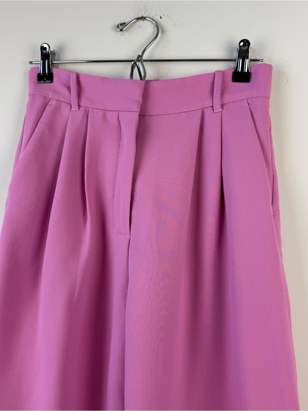 Abercrombie Sloane Tailored Wide Leg Pants Pink - Picture 4 of 7